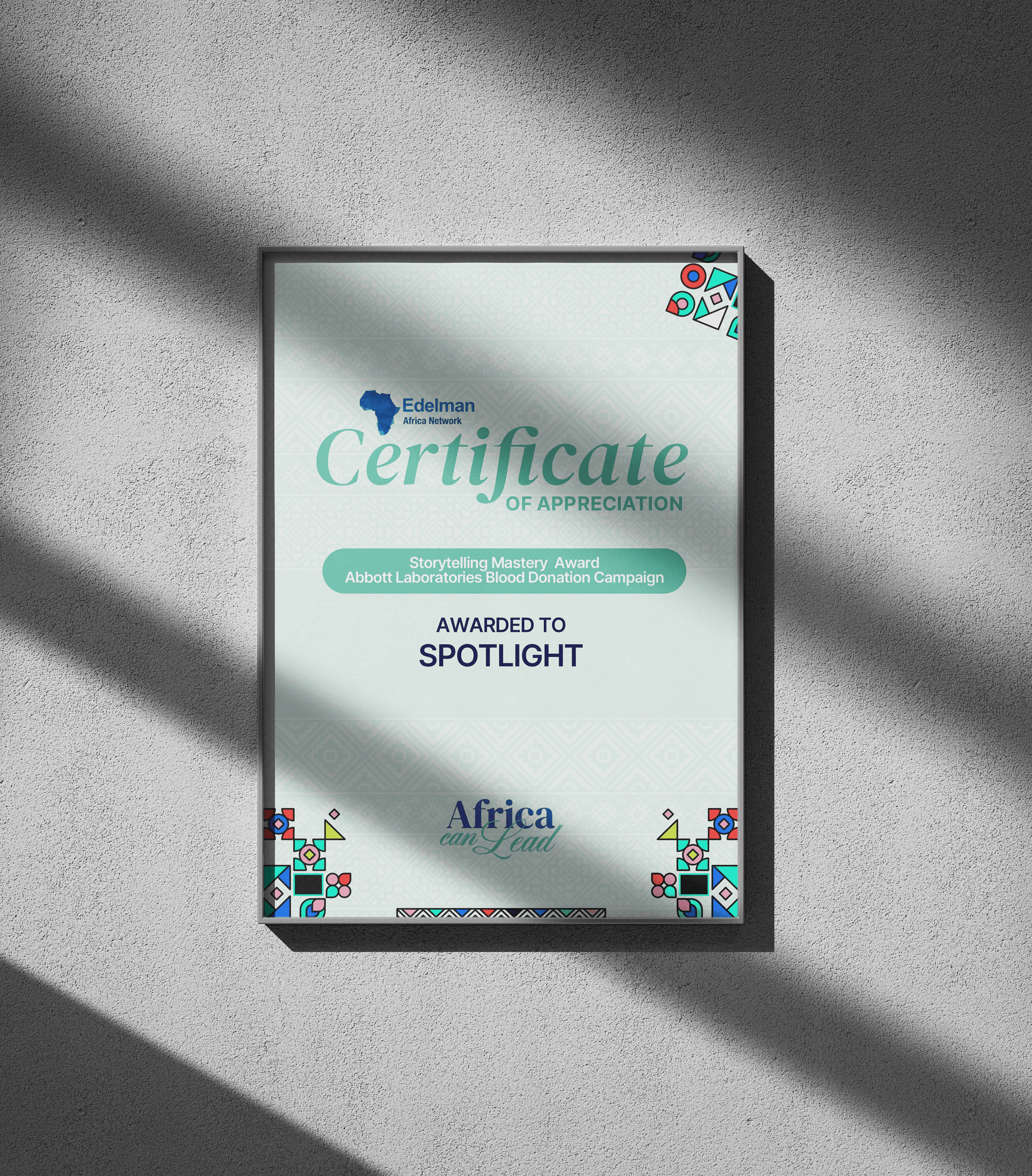 ABBOTT LABORATORIES - Story telling mastery award